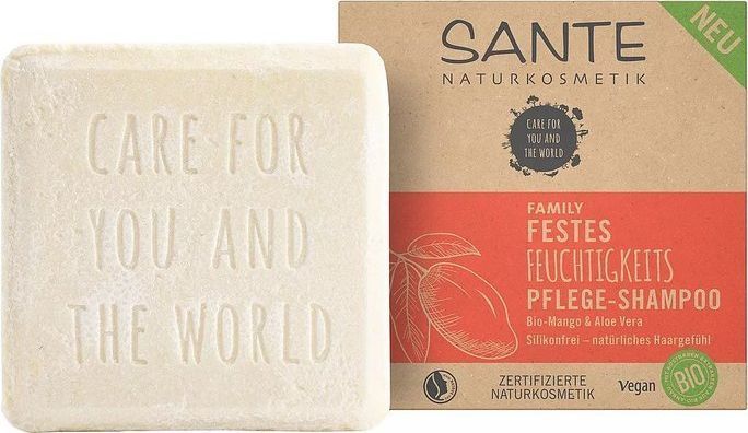 Sante Nawilżający szampon w kostce 2w1 z bio-mango i bio-aloesem 1