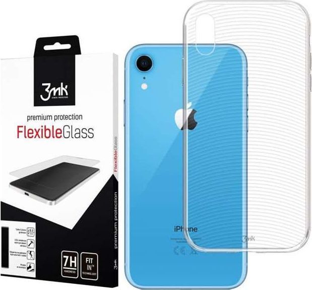 3MK Pancerne etui Armor Case 3mk do iPhone XR Przezroczyste + Szkło FG 1