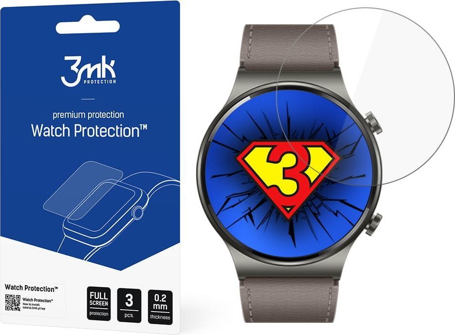 3MK 3x SZKŁO HYBRYDOWE DO HUAWEI WATCH GT 2 PRO 1