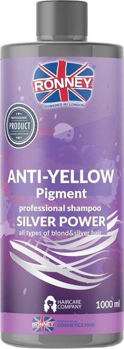 Ronney Szampon Ronney ANTI YELLOW neutralizujący żółte tony 1000 ml 1