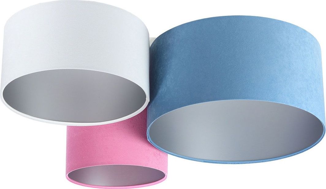 Lampa sufitowa Lumes Trzykolorowy plafon ze srebrnym wnętrzem abażura - EXX54-Travol 1