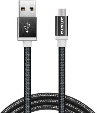 Kabel USB ADATA USB-A - microUSB 1 m Czarny (AMUCAL-100CMK-CBK) 1