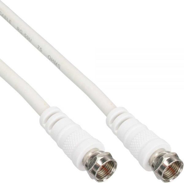 Kabel InLine Antenowy 0.5m biały (69350) 1