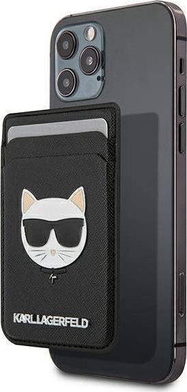 Karl Lagerfeld Kieszeń na karty Karl Lagerfeld KLWMSCHSFBK Wallet Card Slot Saffiano Choupette Head MagSafe czarny/black 1