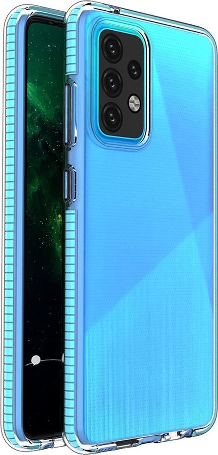Hurtel Spring Case pokrowiec żelowe etui z kolorową ramką do Samsung Galaxy A52 5G / A52 4G jasnoniebieski 1