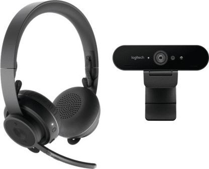 Kamera internetowa Logitech Brio 4K + Logitech Zone Wireless 1
