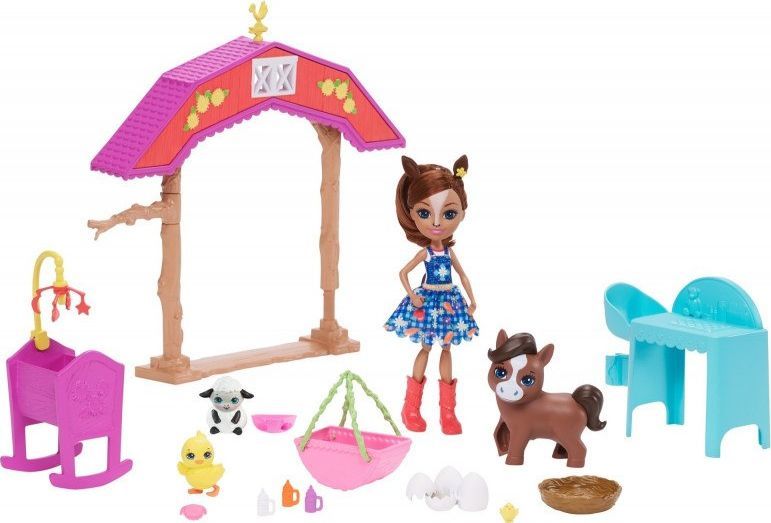 Mattel Lalka Enchantimals żłobek na farmie, zwierzątka 1