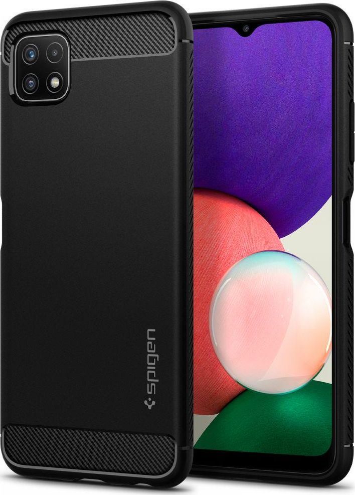 Spigen Rugged Armor Galaxy A22 5G Matte Black 1