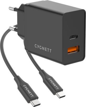Ładowarka Cygnett 1x USB-A 1x USB-C 3 A (CY-USB-PWP18W-BK) 1