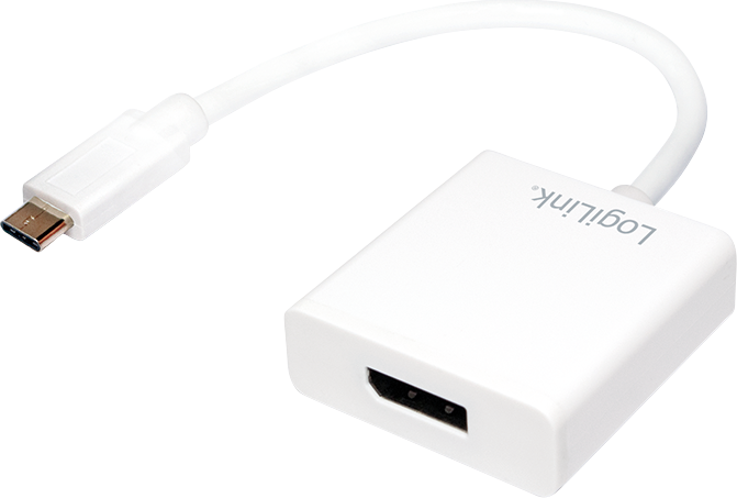 Adapter USB LogiLink USB-C - DisplayPort Biały  (UA0246) 1