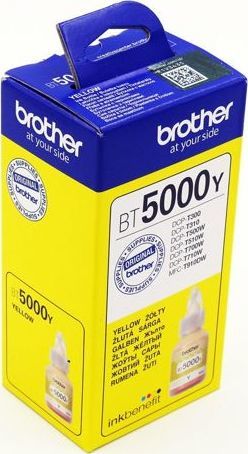 Tusz Brother Oryginalny Tusz BT5000Y Yellow do Brother T300 / T310 / T500W / T510W / T700 / T710W / T910DW / 48,8ml 1