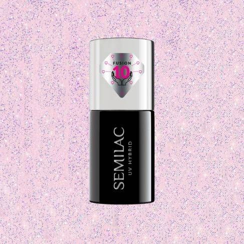 Semilac Semilac Extend Care 806 Lakier Hybrydowy 5w1 Glitter Delicate Pink 1