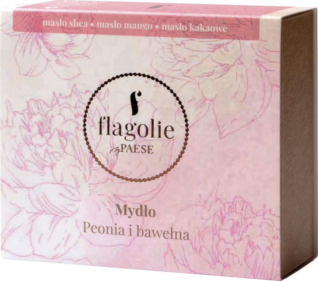 Paese FLAGOLIE by PAESE naturalne mydło PEONIA i BAWEŁNA 1