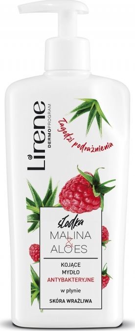 Lirene Lirene KOJĄCE MYDŁO ANTYBAKTERYJNE Słodka malina & Aloes 1