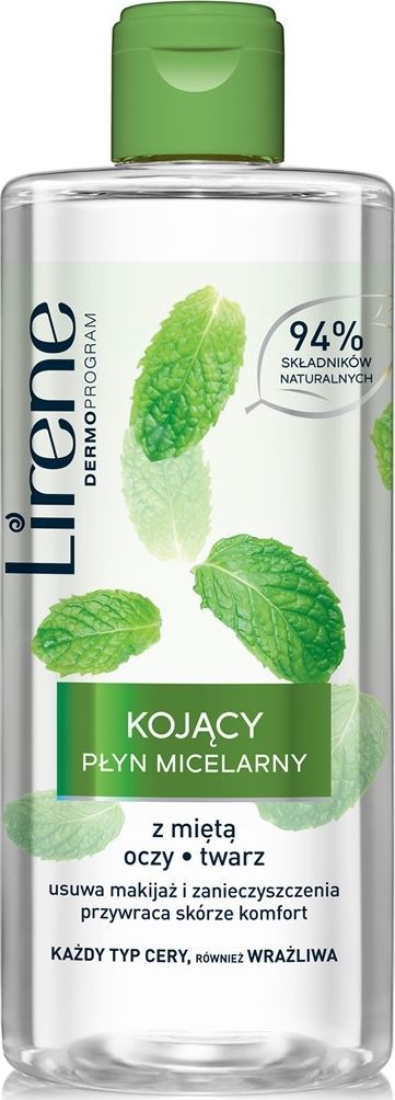 Lirene  Dermoprogram Kojący Płyn Micelarny Z MIętą Cera Wrażliwa 1
