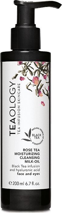 Teaology TEAOLOGY Rose Tea NAWILŻAJĄCE OLEJKOWE MLECZKO DO DEMAKIJAZU TWARZY I OCZU z naparem z czarnej herbaty 1