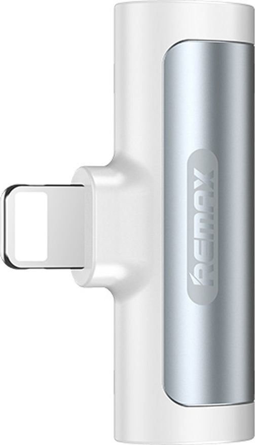 Adapter USB Remax Smoth Lightning - Lightning x2 Biały  (6954851298755) 1