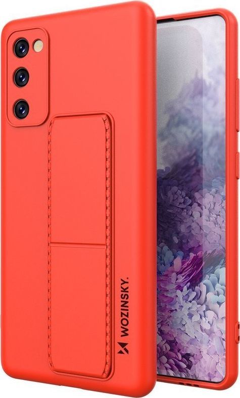 Wozinsky Wozinsky Kickstand Case elastyczne silikonowe etui z podstawką Samsung Galaxy S20 FE 5G czerwony 1