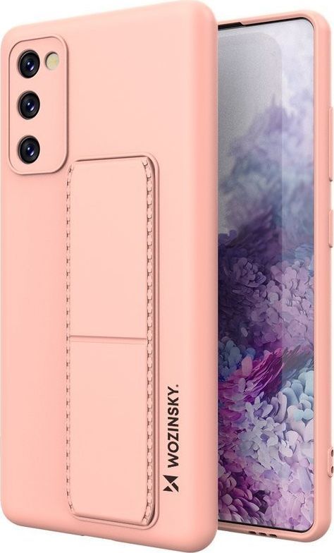 Wozinsky Wozinsky Kickstand Case elastyczne silikonowe etui z podstawką Samsung Galaxy S20 FE 5G różowy 1