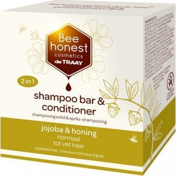 BEE HONEST Szampon I Odżywka Do Włosów Normalnych I Przetłuszczających Się 2w1 W Kostce Olej Jojoba I MIód Eco 80 G 1