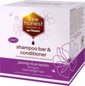 BEE HONEST Szampon I Odżywka Do Włosów Suchych I Zniszczonych 2w1 W Kostce Jaśmin I Propolis Eco 80 G 1