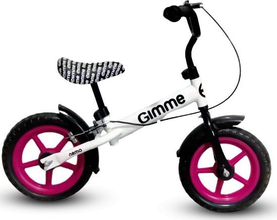 Gimme Rowerek biegowy z hamulcem Nemo - różowy 1