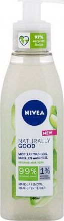 Nivea Naturally Good Micellar Wash Organic Aloe Vera Żel oczyszczający 140ml 1
