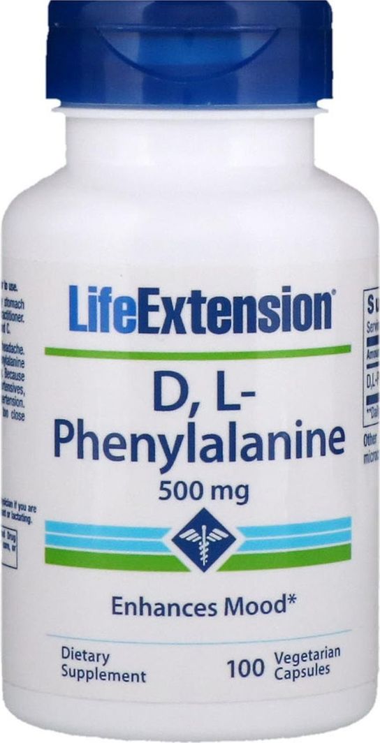 Life Extension Life Extension - D, L-Phenylalanine, 500mg, 100 kapsułek miękkich 1
