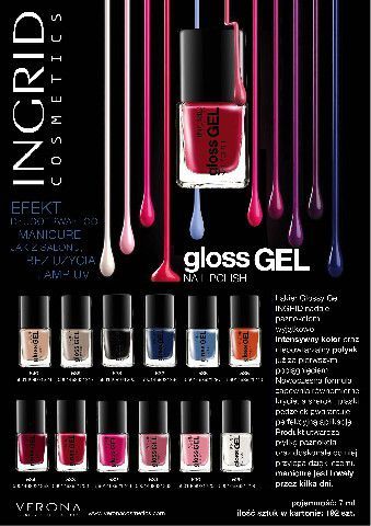 Ingrid Lakier do paznokci żelowy Gloss Gel nr 540 7ml 1
