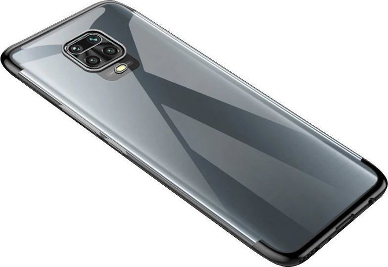 Hurtel Clear Color case żelowy pokrowiec etui z metaliczną ramką Motorola Moto G9 Play czarny 1