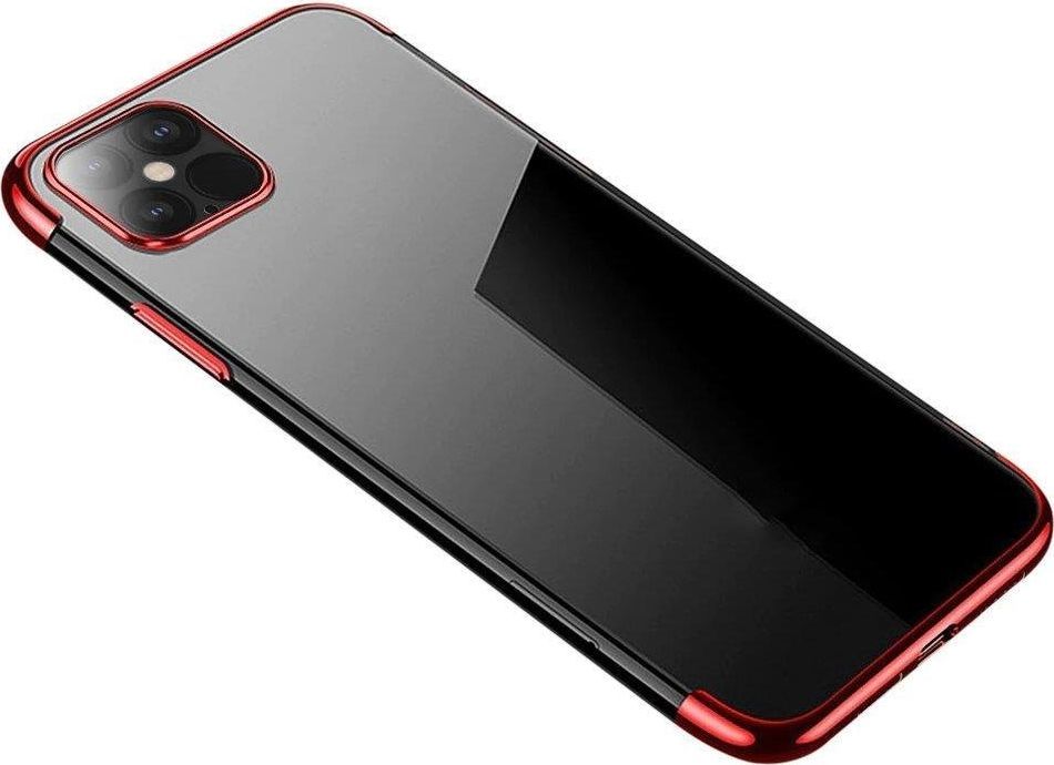 Hurtel Clear Color case żelowy pokrowiec etui z metaliczną ramką Xiaomi Mi 10T Pro / Mi 10T czerwony 1