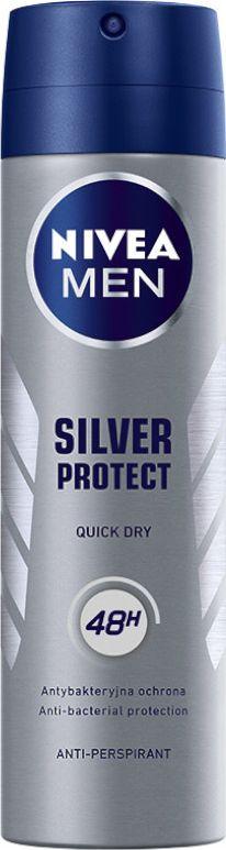 Nivea Dezodorant SILVER PROTECT DYNAMIC POWER spray męski 150ml 1