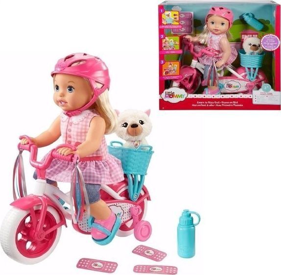 Mattel LALKA LITTLE MOMMY NA ROWERKU 1