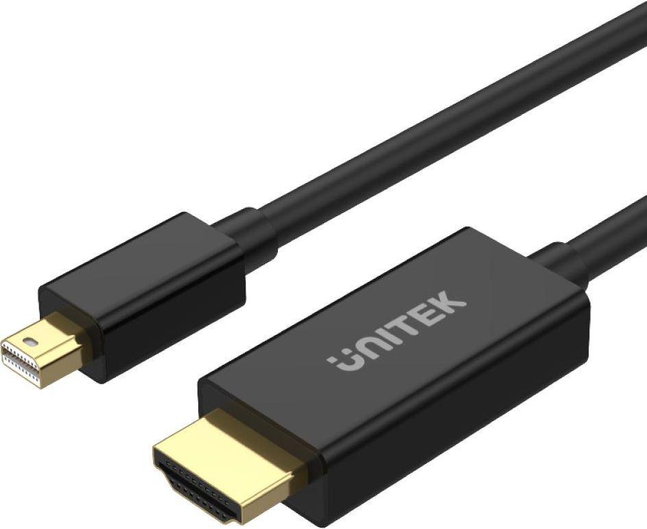 Adapter AV Unitek DisplayPort Mini - HDMI czarny (V1152A) 1