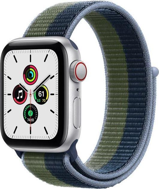 Smartwatch Apple Watch SE GPS 44mm Silver Alu Black Sport + Cellular Zielony  (MKT03WB/A) 1