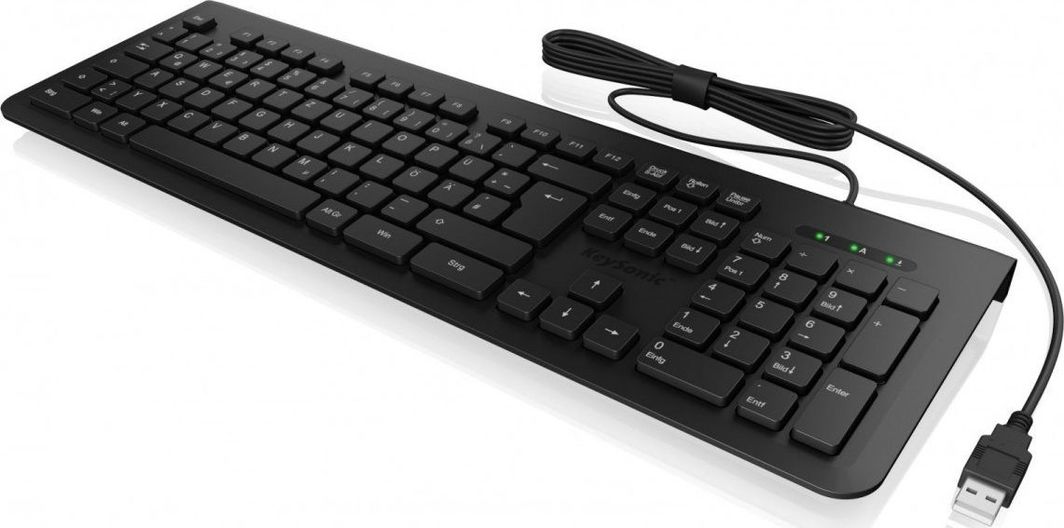 Klawiatura Keysonic KSK-8005U Przewodowa Czarna US (1_791548) 1