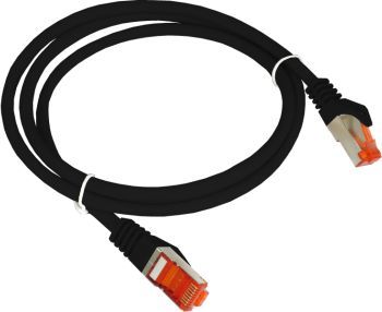 Alantec Patch-cord S/FTP kat.6A LSOH 1.0m czarny 1