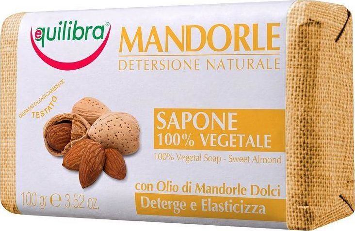 Equilibra Mandorle Soap mydło w kostce Słodkie Migdały 100g 1