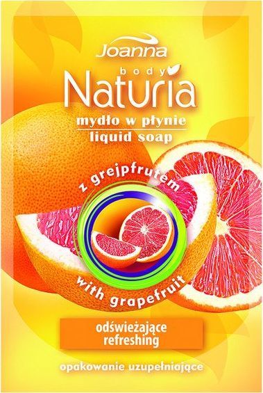 Joanna Naturia Body mydło w płynie Grejpfrut, opakowanie uzupełniające 300ml 1
