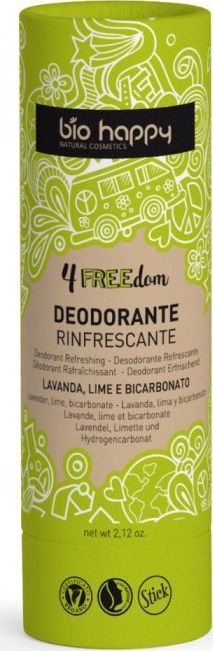 Bio Happy Bio Happy 4Freedom odświeżający dezodorant w sztyfcie Limonka & Lawenda 60g 1
