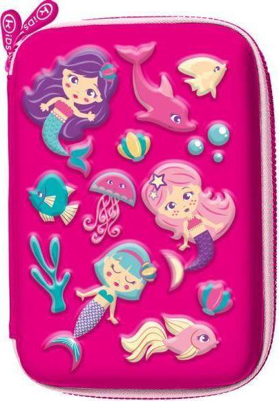 Piórnik Kids Euroswan Piórnik 3D jednokomorowy bez wyposażenia 21x13cm EVA Syrenki KL10165 Kids Euroswan 1