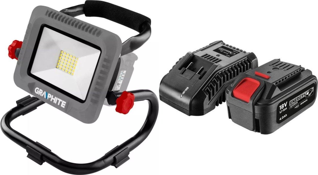 Graphite Lampa akumulatorowa LED Energy+ 18V Li-lon 58GE109 + akumulator 4 Ah z ładowarką 58GE132 1