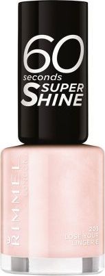 Rimmel  lakier 60 Seconds Super Shine Nail Polish 8ml 203 Lose Your Lingerie 1