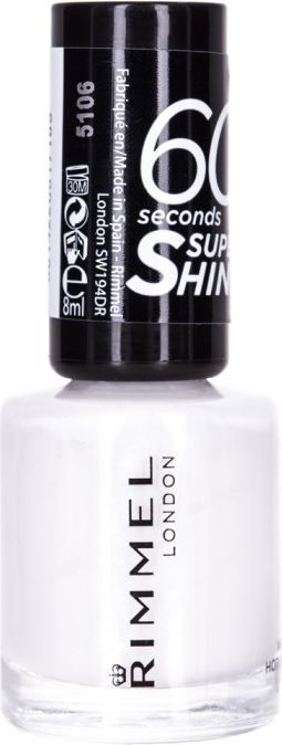 Rimmel  lakier 60 Seconds Super Shine Nail Polish 8ml 703 White Hot Love 1