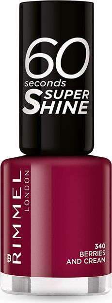 Rimmel  60 Seconds Super Shine Nail Polish Lakier do paznokci 340 Berries And Cream 8ml 1