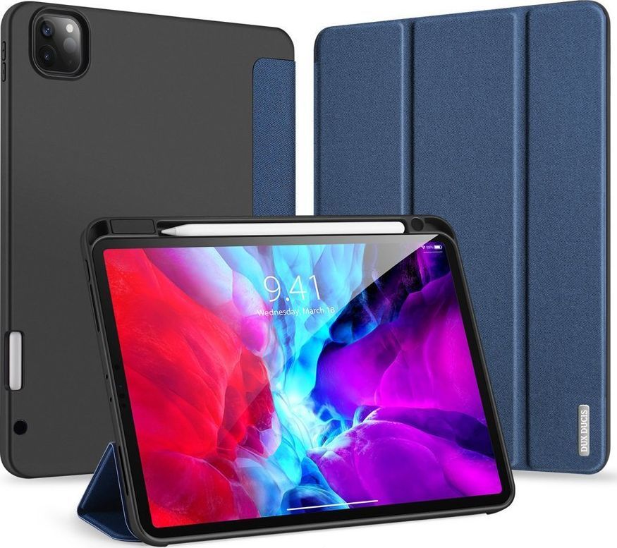 Etui na tablet Dux Ducis Dux Ducis Domo Lite składany pokrowiec etui na tablet z funkcją Smart Sleep podstawka iPad Pro 12.9 2020 / iPad Pro 12.9 2018 niebieski 1