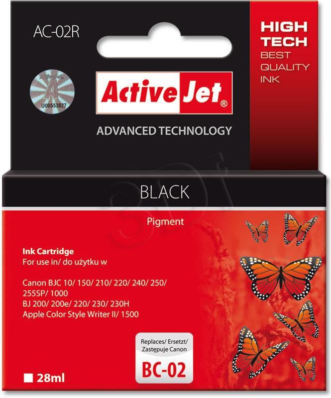 Tusz Activejet AC-02R tusz czarny do drukarki Canon (zamiennik BC-02) 1