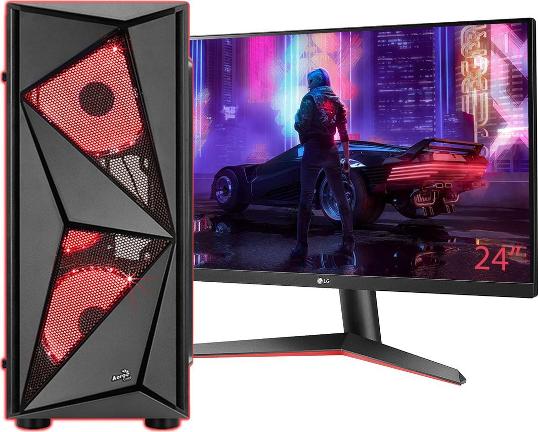 Komputer GER-POL Glider, Ryzen 5 1600, 16 GB, GTX 1650, 128 GB SSD 1 TB HDD Windows 10 Pro, 1