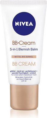 Nivea BB Cream 5in1 Beautifying Moisturizer Krem do twarzy BB Medium To Dark 50ml 1