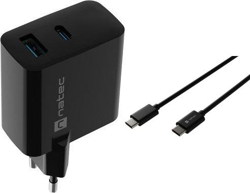 Ładowarka Natec Ładowarka Natec Ribera 1x USB-A 1x USB-C 3.25 A (NUC-2145) + Kabel USB-C 2m 1